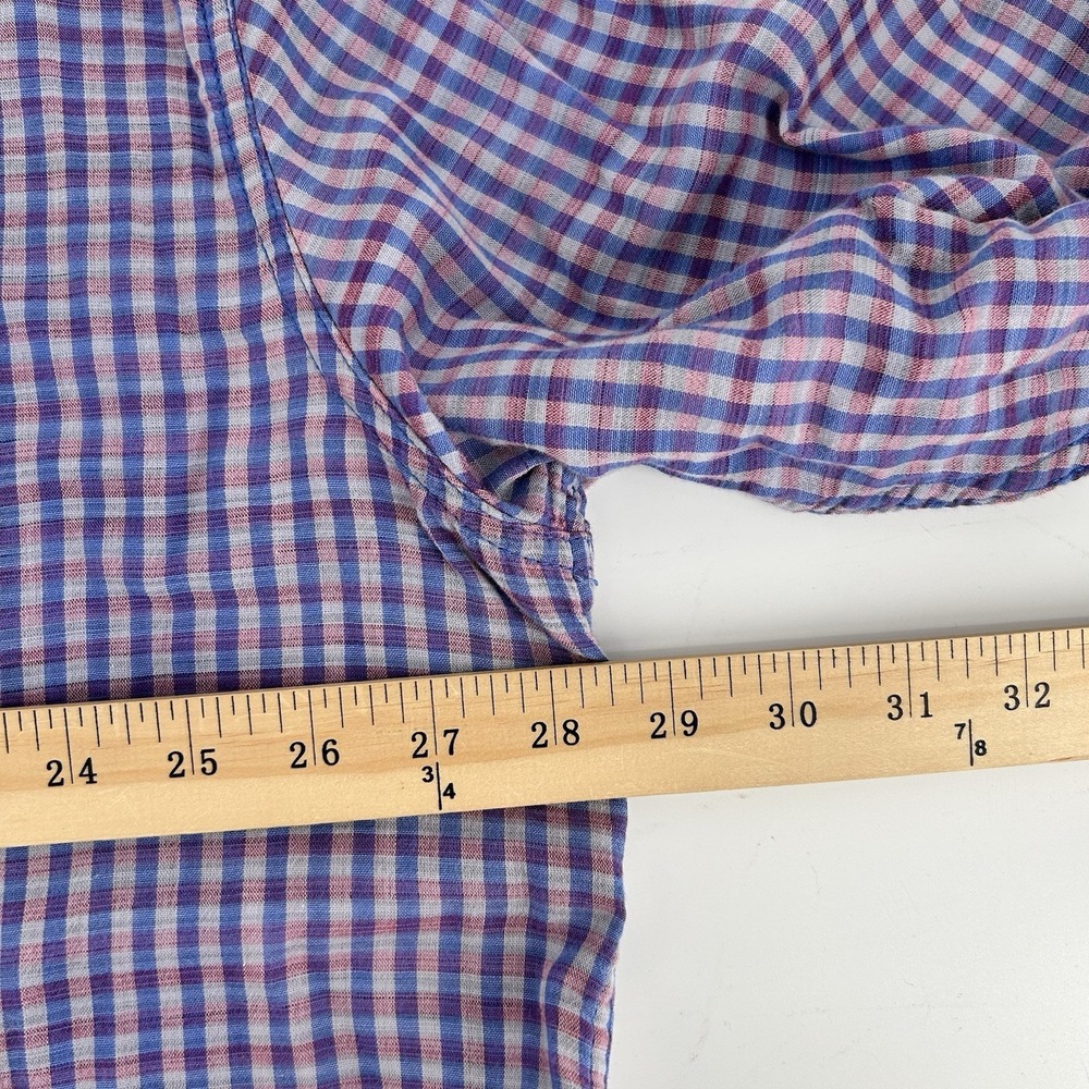 Tommy Bahama Shirt Mens 2XB Flannel Lined Purple Plaid Dadcore‎ Classic - Picture 7 of 9